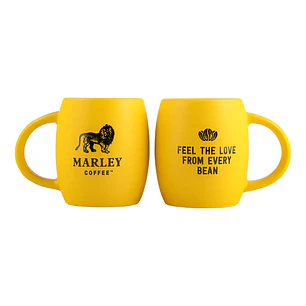 Set 2 Mini Mugs Cerámico Amarillo 180ml