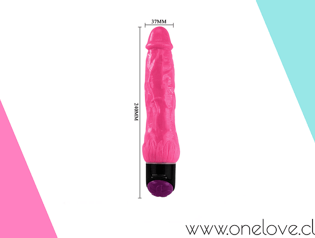 VIBRADOR MULTIVELOCIDAD PINK 24 CMS - COLOR ROSA