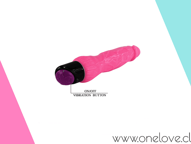 VIBRADOR MULTIVELOCIDAD PINK 24 CMS - COLOR ROSA