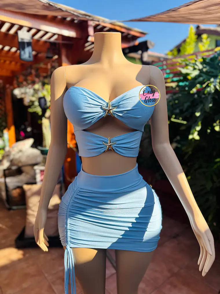 Crop doble estrella Strapless 2