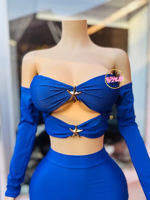 Crop doble estrella mangas