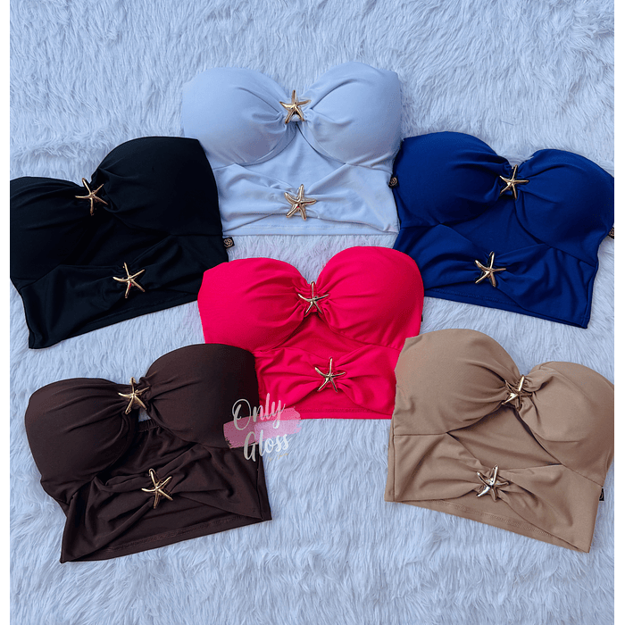 Crop doble estrella Strapless 1