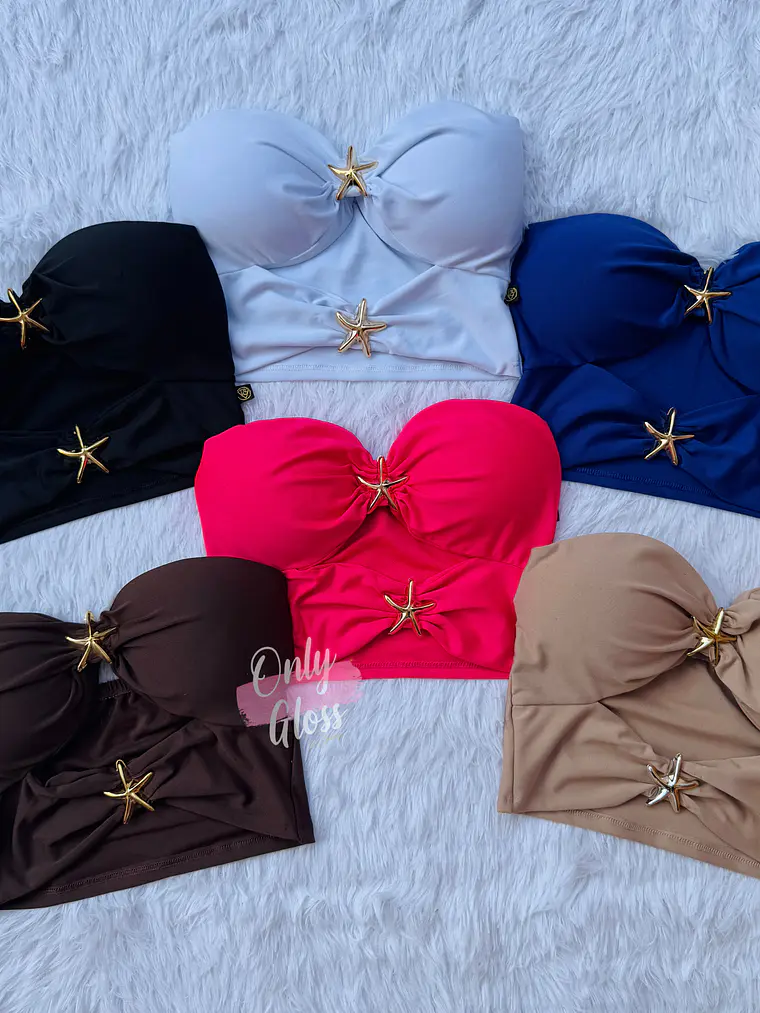 Crop doble estrella Strapless 1