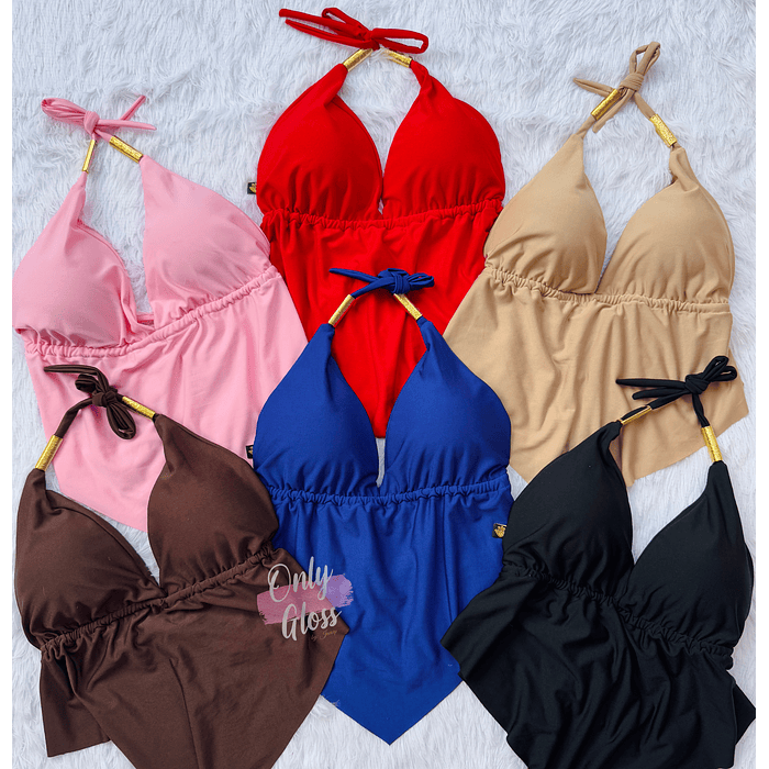 Crop largo Detalle dorado Tirante