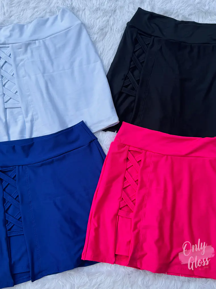 Falda Short Trenzado Lateral 3