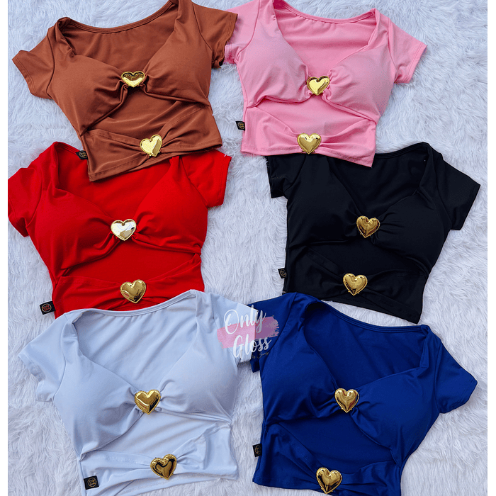 Crop doble Corazon Diseño Propio Onlygloss® 2