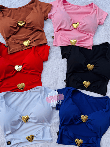 Crop doble Corazon Diseño Propio Onlygloss®