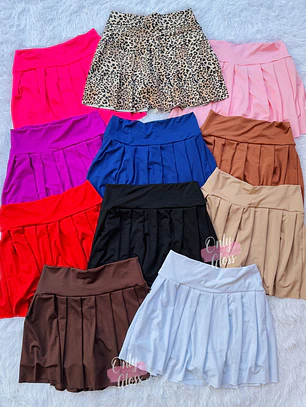 Falda Short Tableada