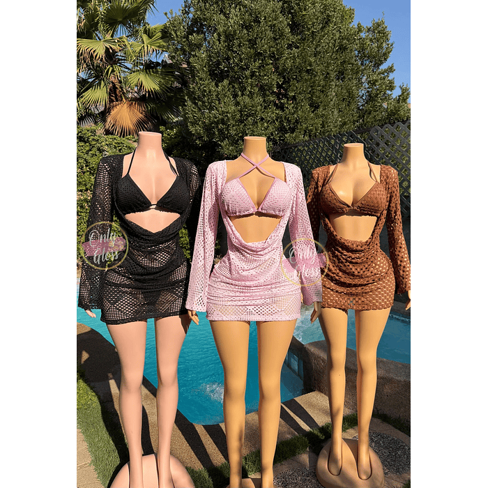 Set Playero Salida de baño + Bikini brasileño