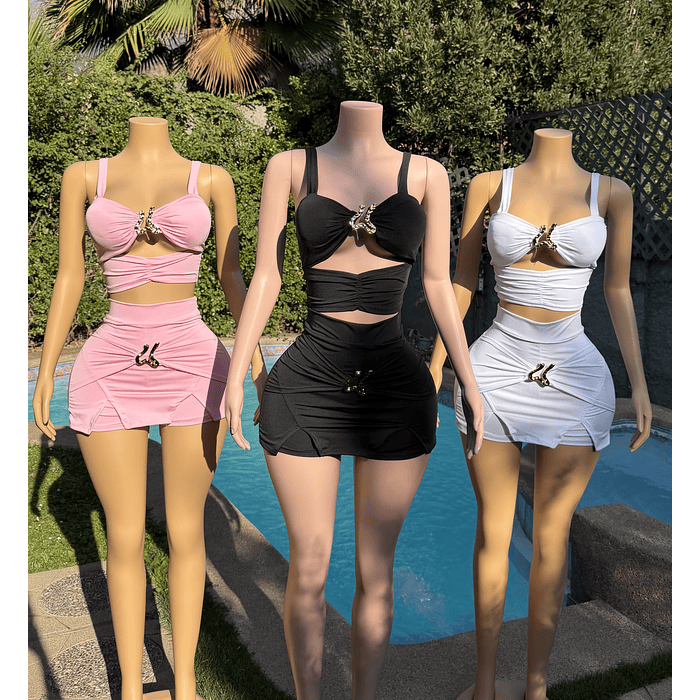 Conjunto Hebilla Falda Short más Top