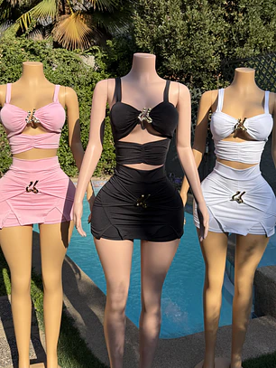 Conjunto Hebilla Falda Short más Top