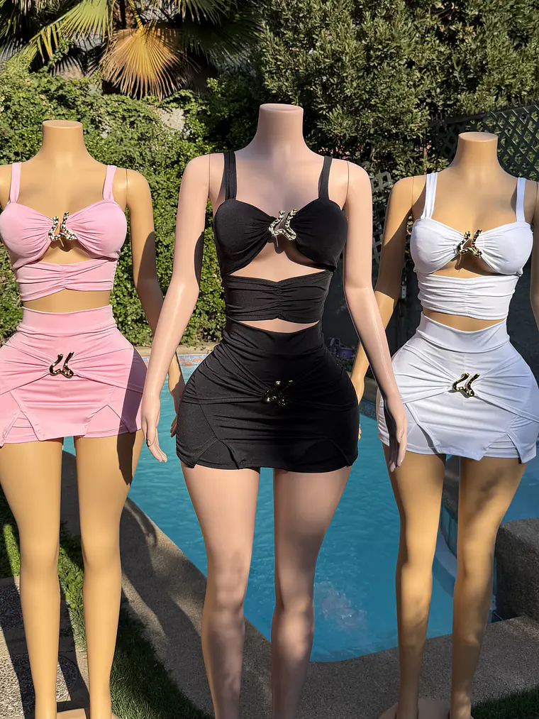 Conjunto Hebilla Falda Short más Top 1