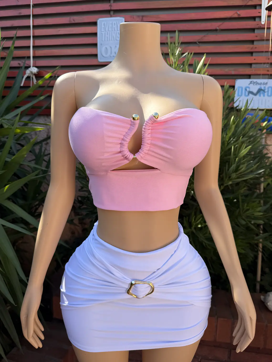 Crop strapless argolla  1