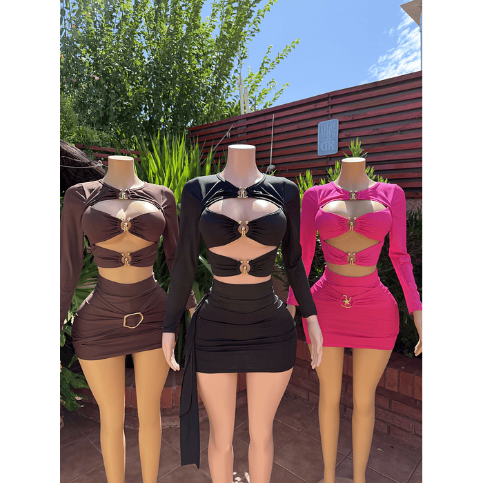 Crop Triple Hebilla manga larga Diseño Propio Onlygloss®