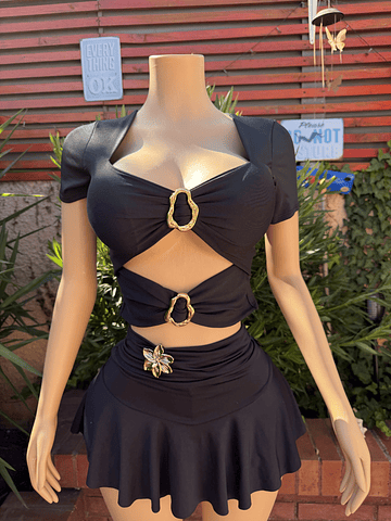 crop doble hebilla aurora