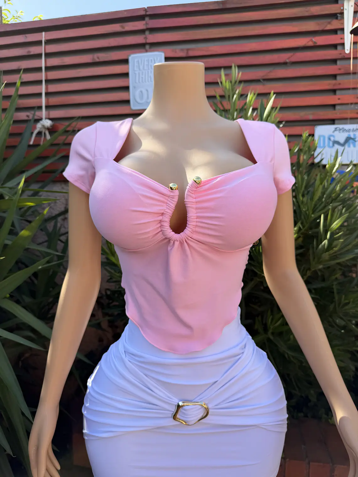 Crop en punta con Mangas 1