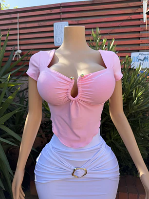 Crop en punta con Mangas