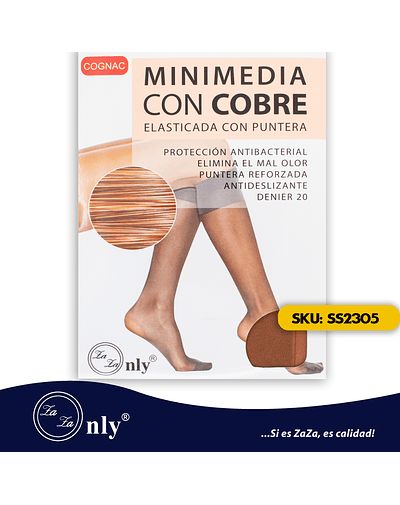 Mini Media Mujer Con Cobre Elasticada