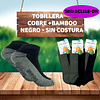 Tobillera Cobre +Bamboo Negro - Sin Costura