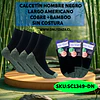 Calcetín Hombre Largo Americano Negro Cobre +Bamboo Sin Costura