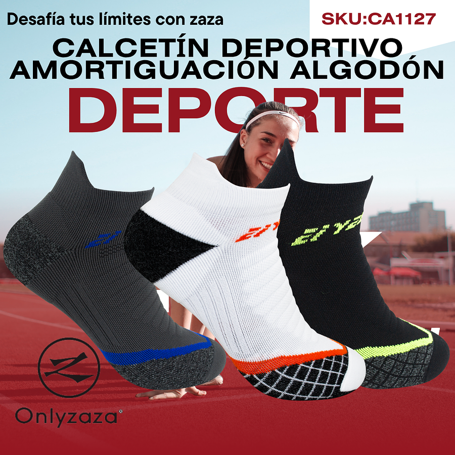Calcetín deportivo Amortiguación Algodón