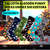 Calcetín Algodón Funny Socks Unisex Sin Costura