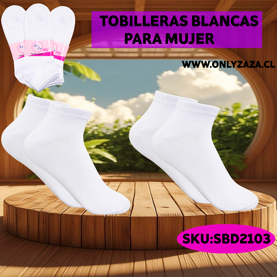 Tobilleras Blancas Para Mujer