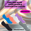 Tobillera Mujer Super Invisible Algodón Con costura