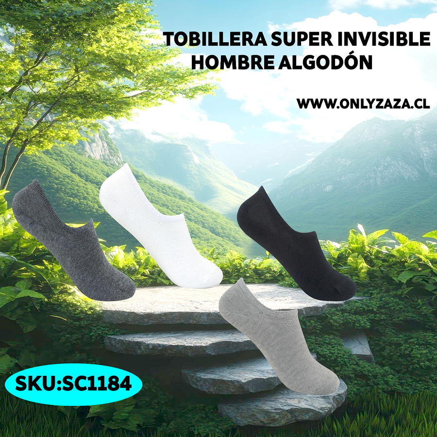 Tobillera Super Invisible Hombre Algodón