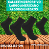 Calcetín Deportivo Largo Americano Algodon Negros