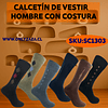 Calcetín de Vestir Hombre Con Costura