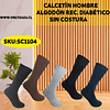 Calcetín Hombre Algodón rec. Diabético Sin Costura
