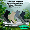 Calcetín Hombre Largo Americano Cobre +Bamboo Sin Costura