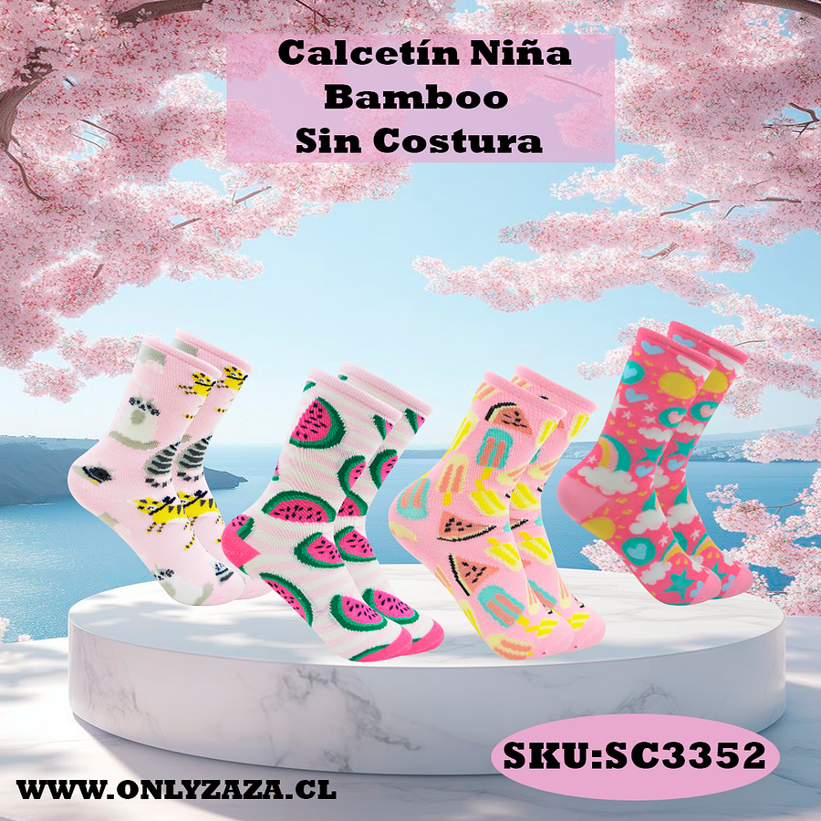 Calcetín Niña Bamboo Sin Costura