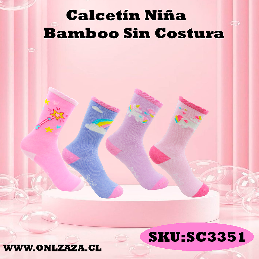 Calcetín Niña Bamboo Sin Costura