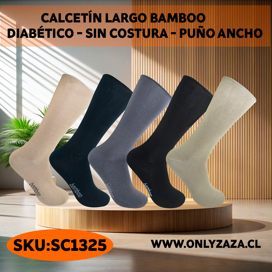Calcetín Liso Hombre Bamboo Vestir Sin Costura 