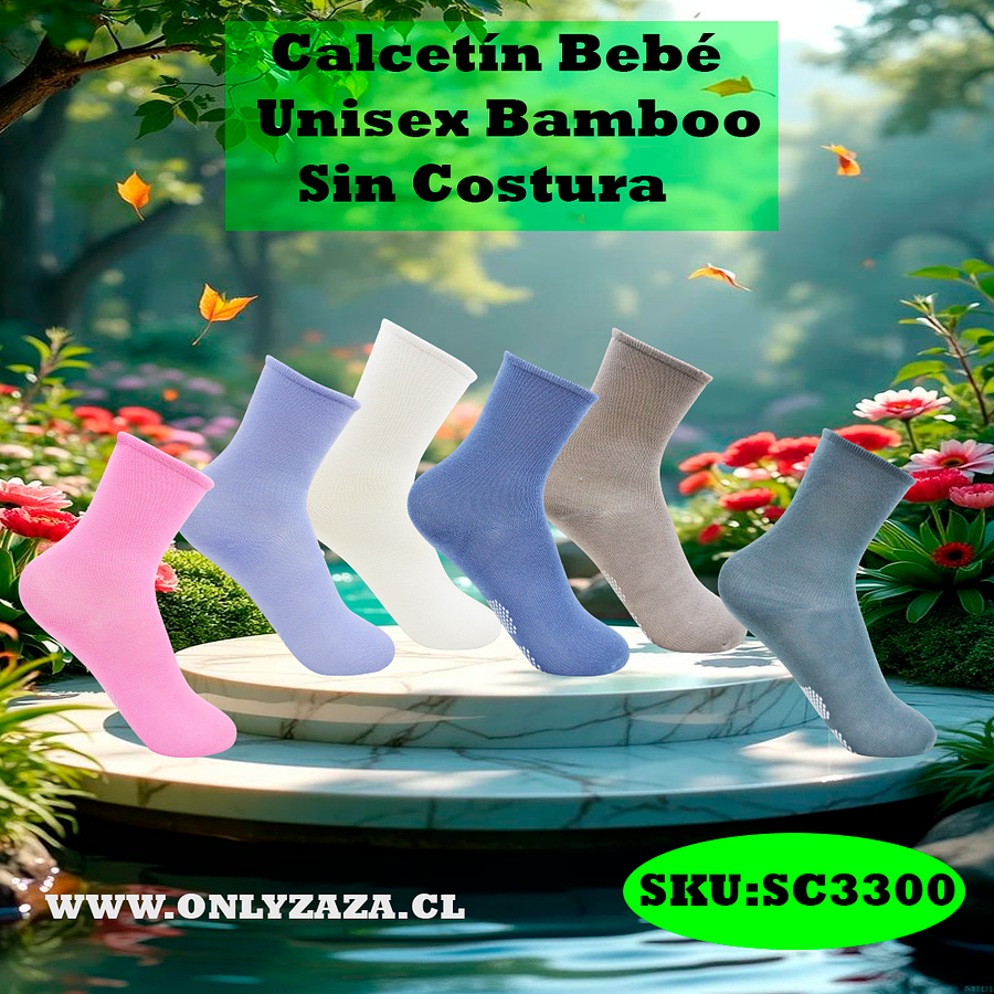 Calcetín Bebé Unisex Bamboo Sin Costura