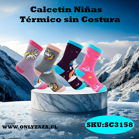 Calcetín Niñas Térmico sin Costura