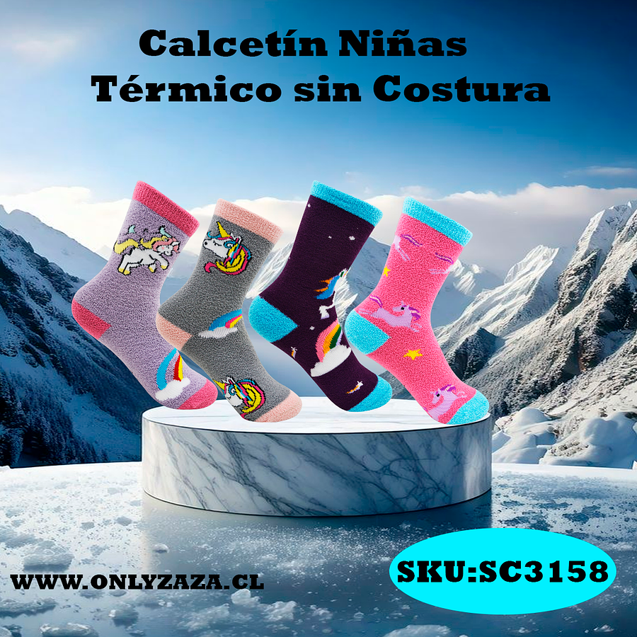Calcetín Niñas Térmico sin Costura