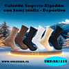 Calcetín Soquete Algodón con Semi toalla - Deportivo