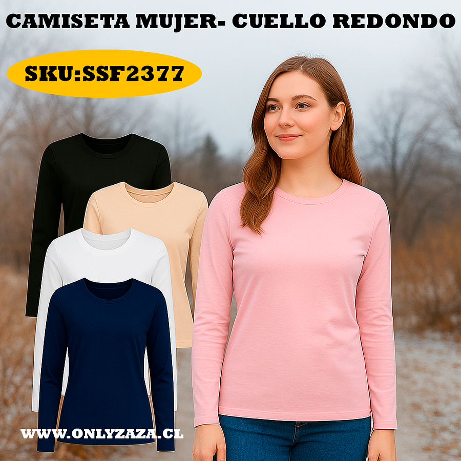 Camiseta Mujer Manga redonda-Escote Redondo