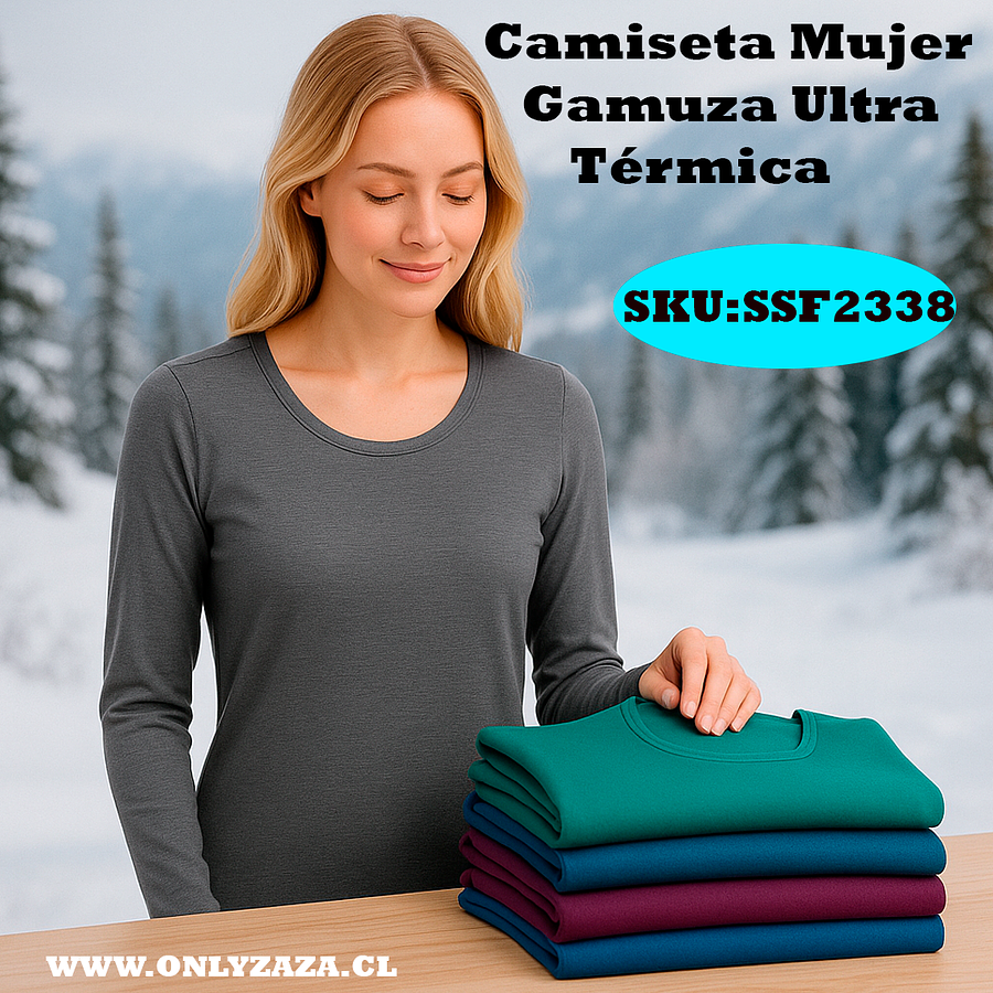 Camiseta Mujer Gamuza Ultra Térmica