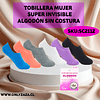 Tobillera Mujer Super Invisible Algodón con costura