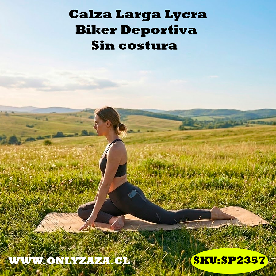 Calza Larga Lycra Biker Deportiva Sin costura