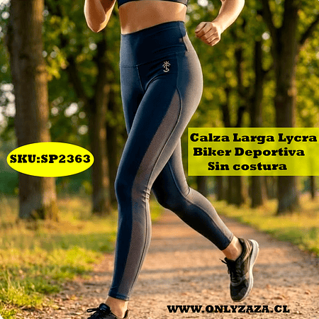Calza Larga Lycra Biker Deportiva Sin costura