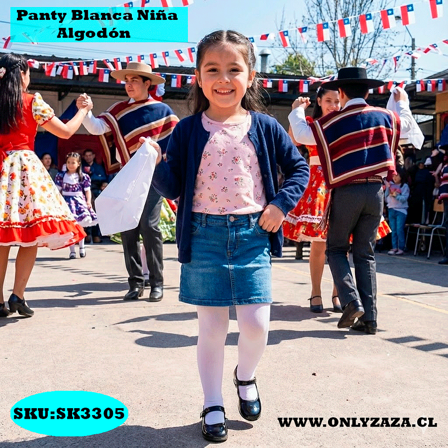 Panty Blanca Niña Algodón