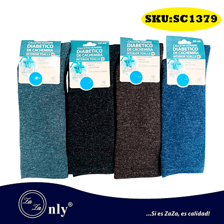 Calcetín Hombre Cachemira Sin Costura Diabético