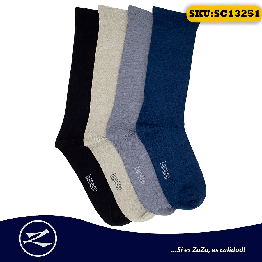 Calcetín largo Bamboo Diabético - Sin costura - Puño ancho