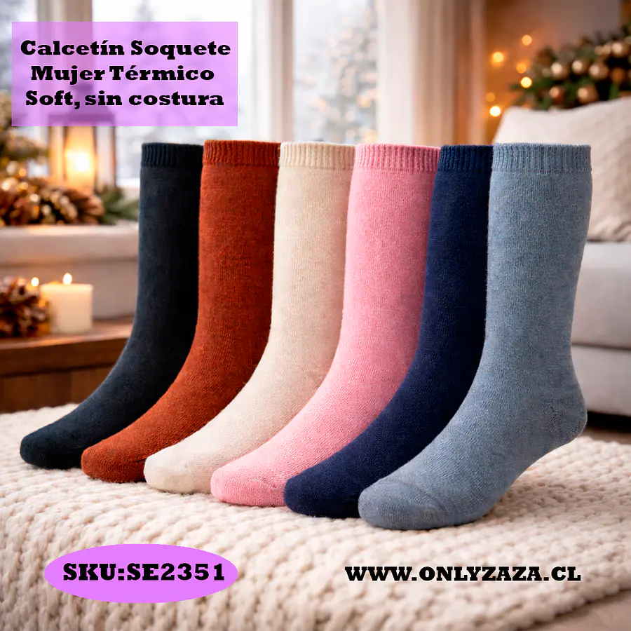 Calcetín Soquete Mujer Térmico Soft, sin costura