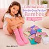Calcetín Niña Borde Con Feston Bamboo Sin Costura